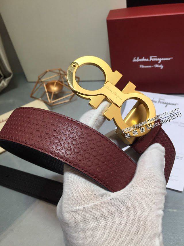 菲拉格慕男士皮帶 Ferragamo雙面牛皮腰帶  jjp2175